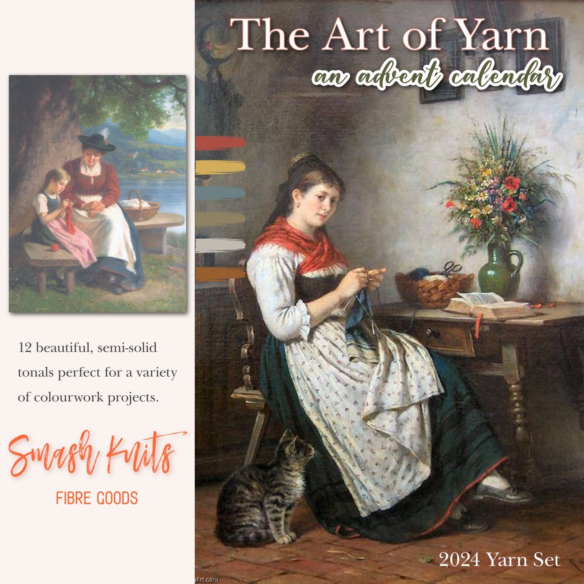 Yarn Advent Calendar, The Art of Yarn 2024 Gift Box for Knitters Croch