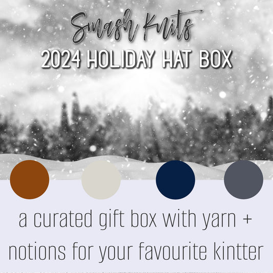 2024 Holiday Hat Toque Set Boxed Yarn Gift for Knitters and Crafters Christmas Gift